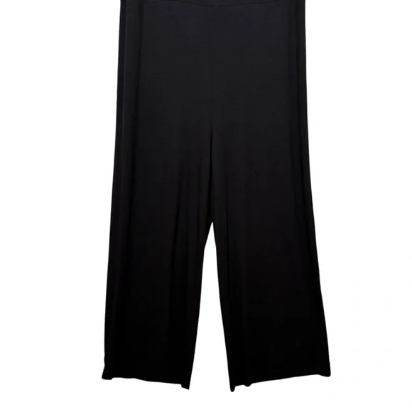 Eileen Fisher Classic Black Knit Women’s Wide Leg Lagenlook Jumpsuit Sz XS - Picture 8 of 15